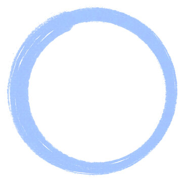 Cartoon sketchy blue circle round
