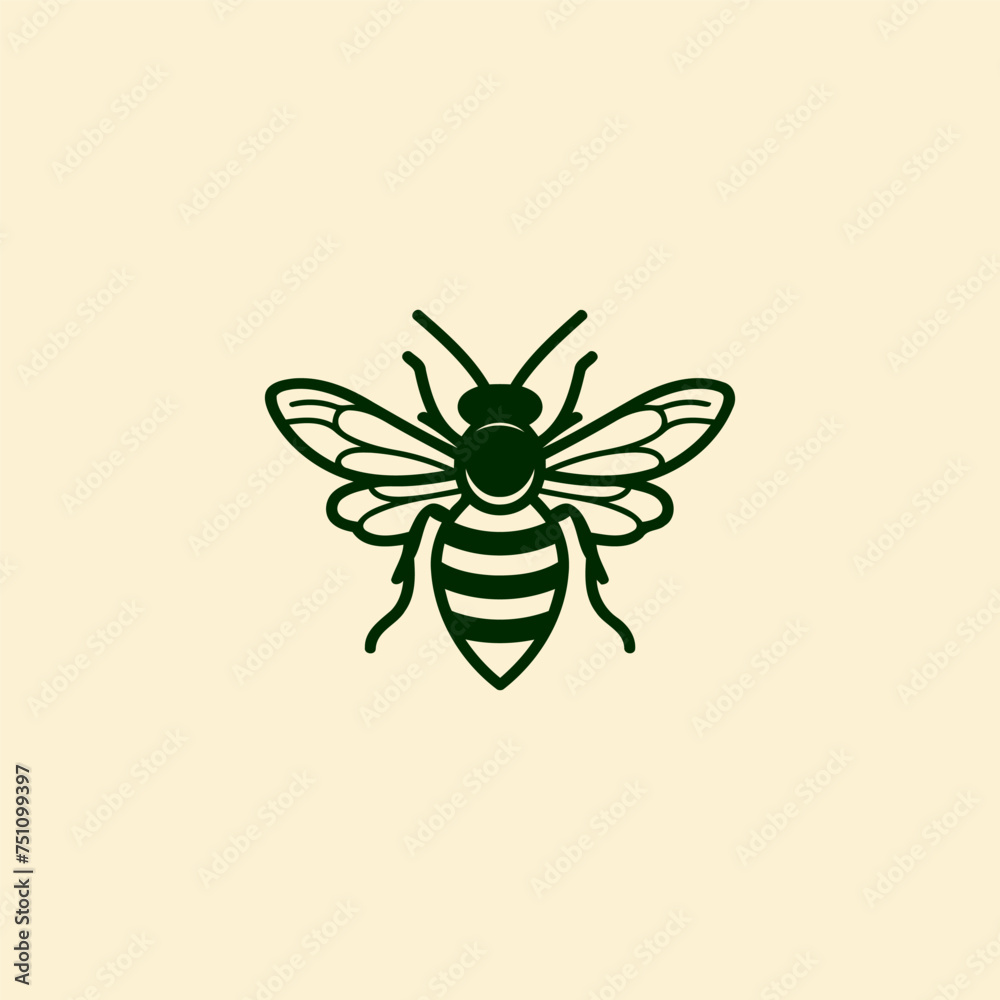 Poster Honey bee logo company vector 