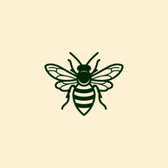 Honey bee logo company vector 