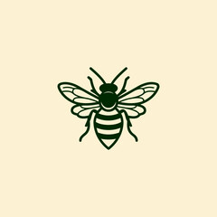 Honey bee logo company vector 