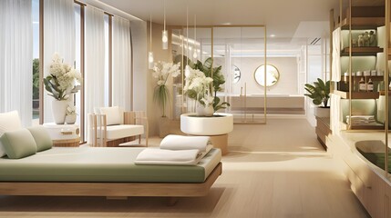 Modern living room interior design. 3d rendering, 3d illustration.