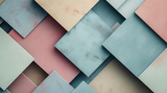 A simple arrangement of overlapping squares in muted tones, delivering a subtle yet stylish HD background for mockups.