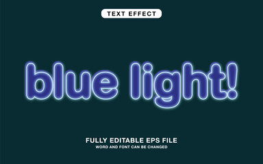 Neon style editable text effect eps files