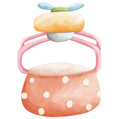 Celebrating Spring, Artistic Watercolor Balloons for Easter Delivery Clipart