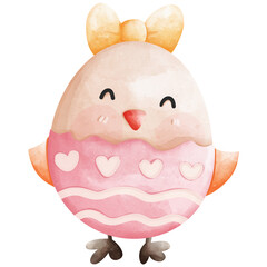 Springtime Joy, Watercolor Easter Baby Chick Clipart for Festive Decorations