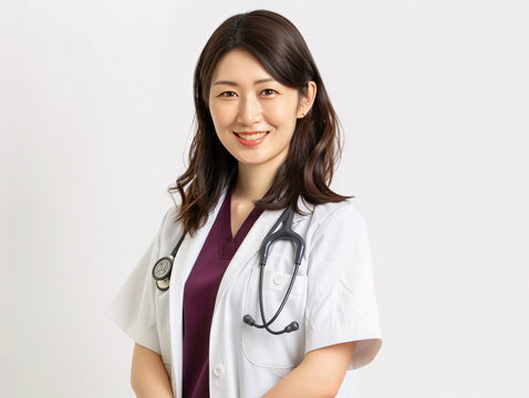  笑顔が魅力的な専門医をイメージしたアジア人女性