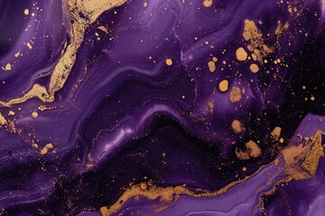 Purple marble and gold abstract background texture. marbling with natural luxury style lines of marble and gold powder surface grunge stone texture