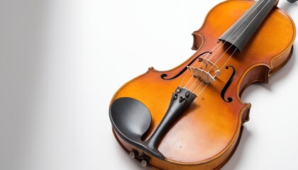 Close-Up of Old Italian Violin Body on White Background