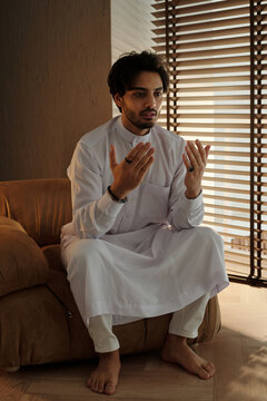 Modern Middle Eastern Man Praying