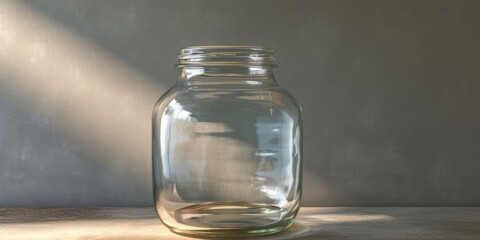 A clear glass jar, holding 3 liters, is styled to highlight raw texture.
