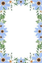 Spring Flower Frame Background Illustration