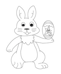 Easter coloring book page for kids