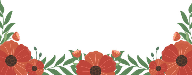 Spring Flower Frame Background Illustration