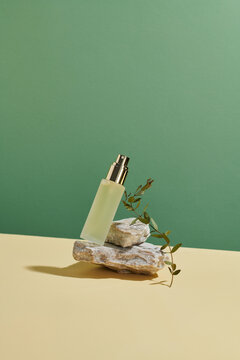 Product display scene with unlabeled plastic