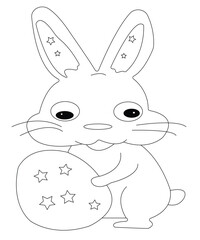 Easter coloring book page for kids