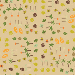 kids foliage seamless repeat pattern 