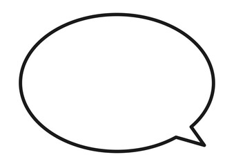 シンプルな吹き出しのベクターイラスト　右