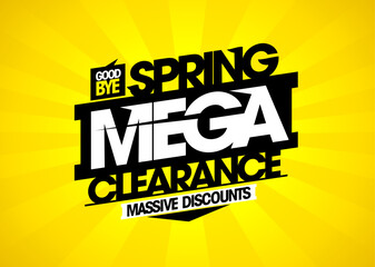 Spring mega clearance, and massive discounts flyer
