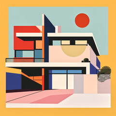 Bauhaus Revival, Abstract House of 80s Elegance