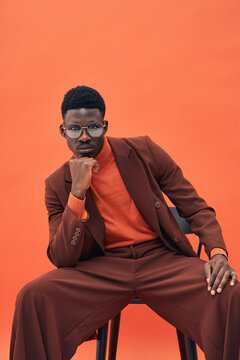 Stylish black man in sunglasses