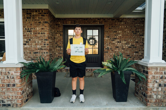A teen boy's last day of Freshman year of High School. 
