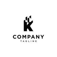 Letter K Building logo icon vector template eps