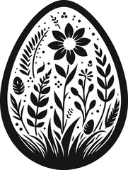 About Easter Egg silhouette ,illustration, Vector file