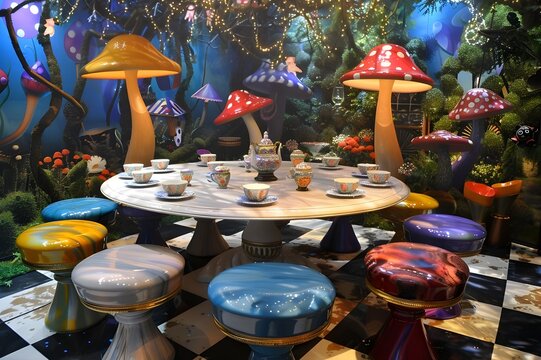 Mad Hatter's Tea Party: Whimsical Wonderland Table
