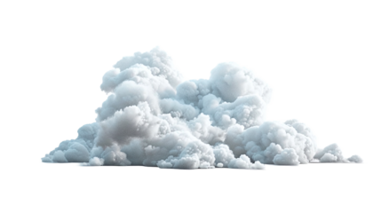 White cloud on white background. PNG is transparent.