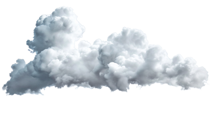White cloud on white background. PNG is transparent.