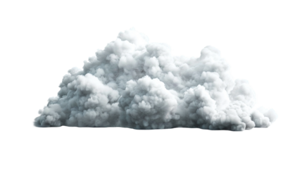 White cloud on white background. PNG is transparent.