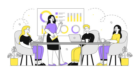 People business meeting vector simple