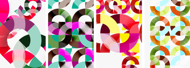 Set of circle lines poster backgrounds. Vector illustration For Wallpaper, Banner, Background, Card, Book Illustration, landing page