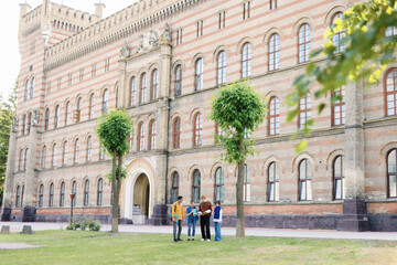 College building student life classmate yard exterior applicant group