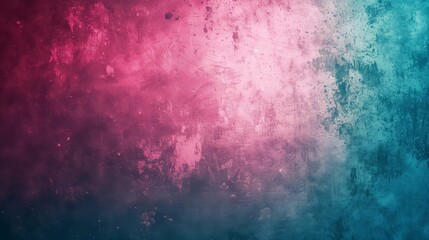 Pink and teal abstract background, rough texture, gradient colors. - obrazy, fototapety, plakaty