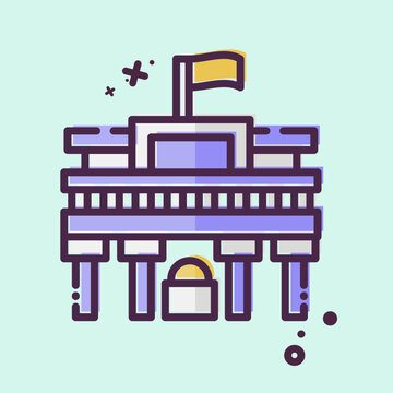 Icon Museo Del Prado. related to Spain symbol. MBE style. simple design editable. simple illustration