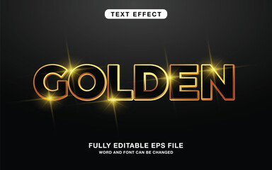 Fototapeta premium Gold grand text effect design. 
