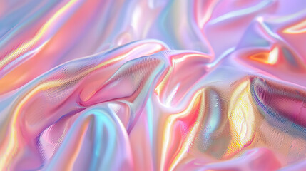 Holographic abstract rainbow seamless pattern. Vibrant background silk swirl style. Tie dye art gradient effect. Unicorn wallpaper. Fairy tale background.