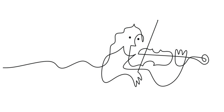 black line art violinist playing clip art preview