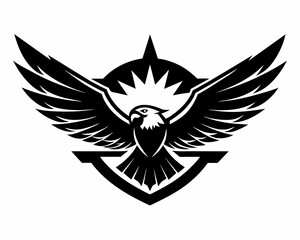 logo of a landing eagle