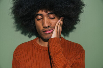 male portrait with afro hairstyle