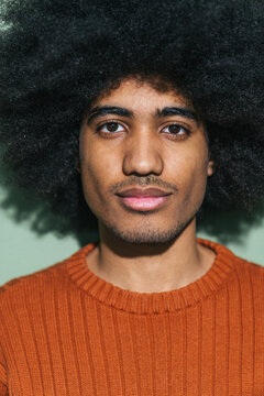 male portrait with afro hairstyle