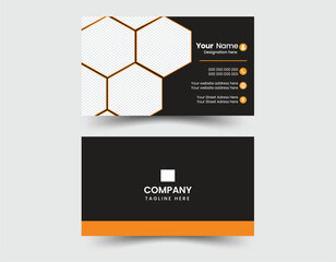  Double-sided  Modern Clean professional visiting card, business card template. Business card for business and personal use. Vector illustration design.