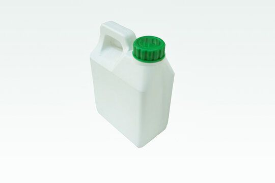 White gallon plastic on isolated background.