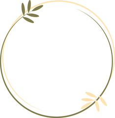 Nature Line Circle Shape Logo Illustration