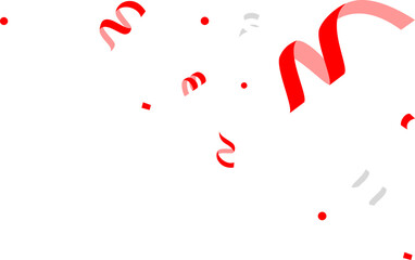 red and with confetti decoration