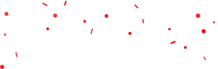 red and with confetti decoration