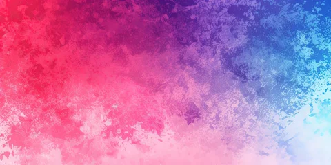 Fotobehang Vibrant grainy summer background pink blue purple red noise texture banner header poster retro design © Coosh448