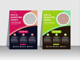 Digital marketing flyer design