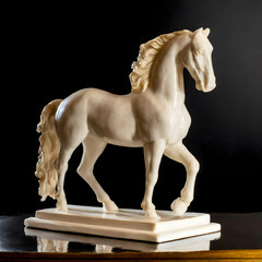 White horse sculpture 
